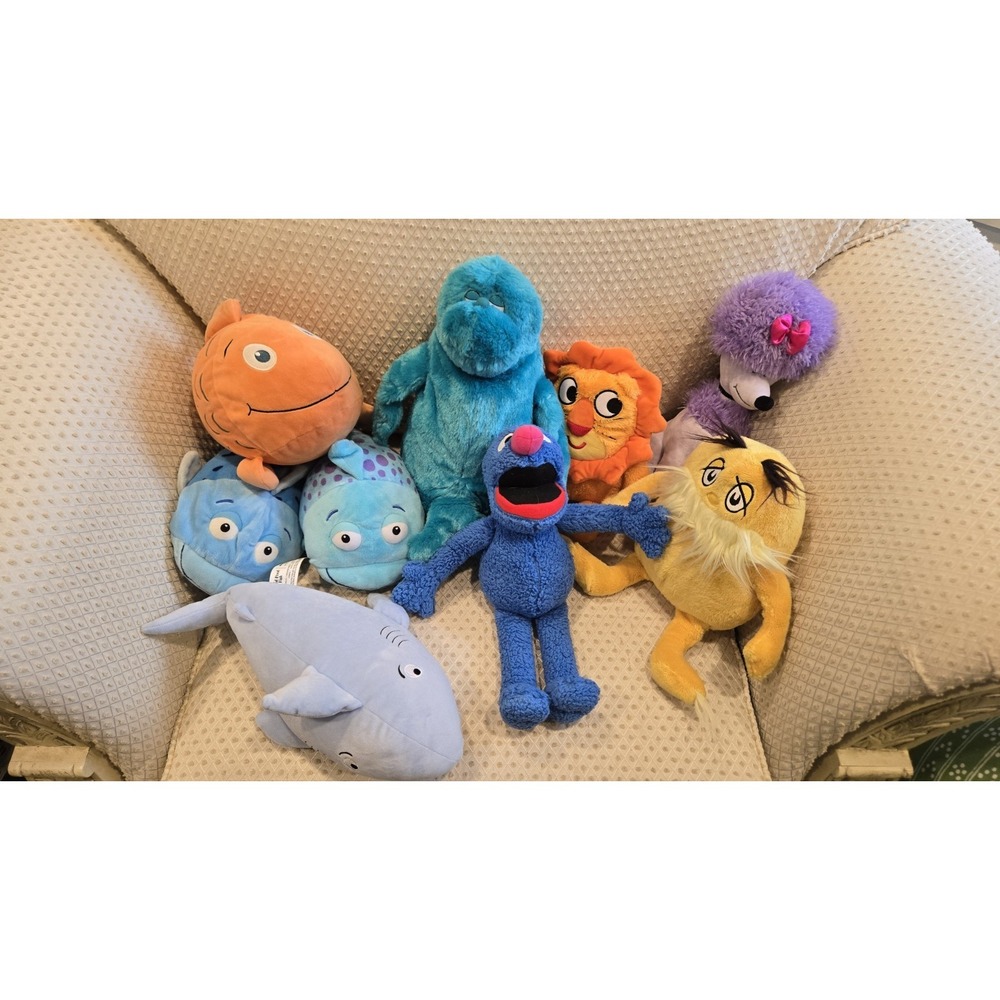 Kohls Cares Plush Lot 10 Clifford Dr Seuss Cleo Lion Walrus Grover Pout Lorax